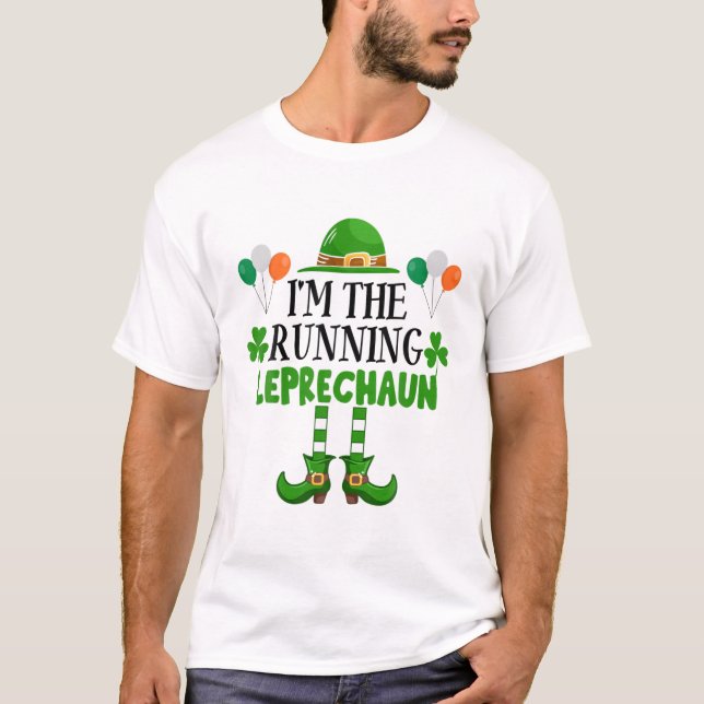 I'm The Running Leprechaun St Patricks Day Runner T Shirt (Framsida)
