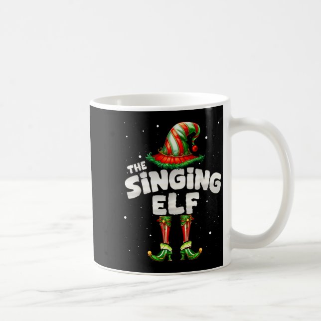 I'm The Singing Elf Family Matching Group Christma Kaffemugg (Höger)