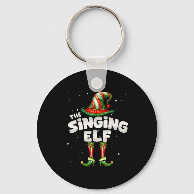 I'm The Singing Elf Family Matching Group Christma Nyckelring (Framsida)