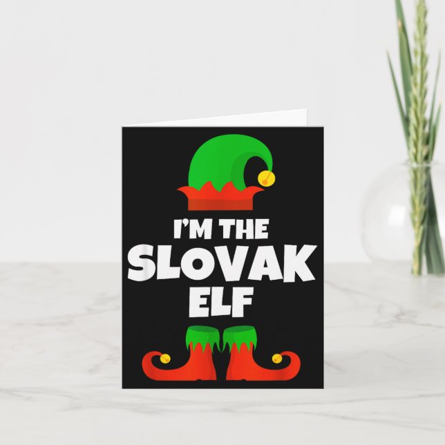 I'm The Slovak Elf Family Pajama Christmas Funny S Kort (Framsida)