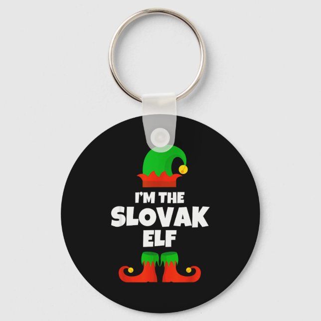 I'm The Slovak Elf Family Pajama Christmas Funny S Nyckelring (Framsida)