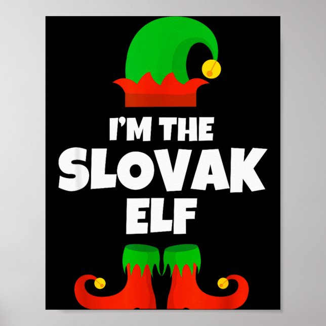 I'm The Slovak Elf Family Pajama Christmas Funny S Poster (Framsidan)