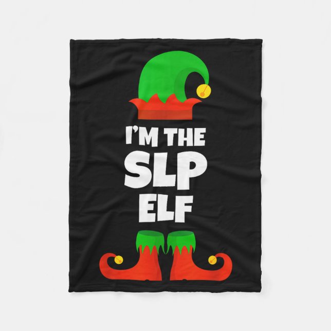 I'm The Slp Elf Family Pajama Christmas Speech Lan Fleecefilt (Framsidan)