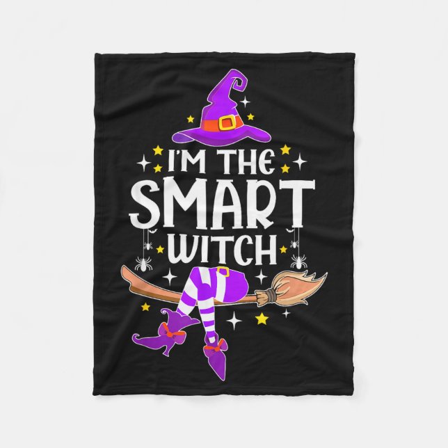 I'm The Smart Witch Halloween Matching Group Costu Fleecefilt (Framsidan)