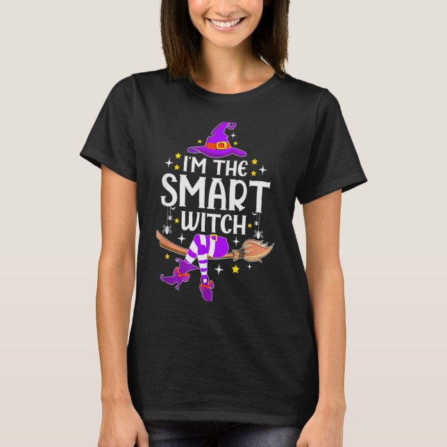 I'm The Smart Witch Halloween Matching Group Costu T Shirt (Framsida)