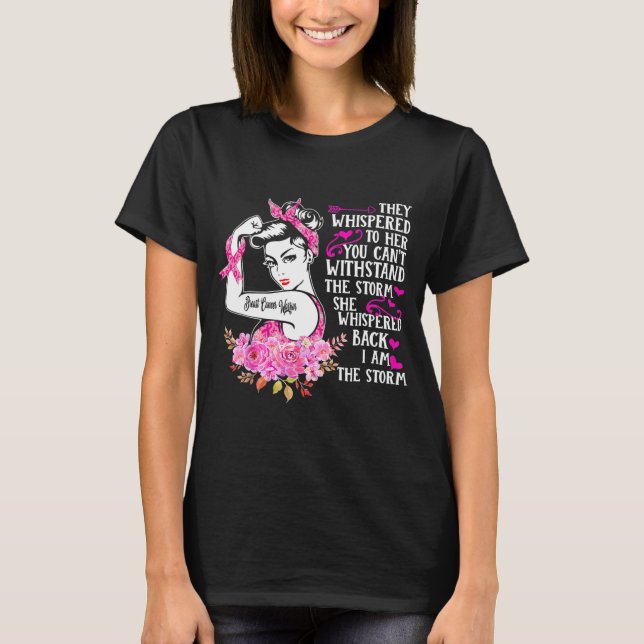 I'm The Storm Strong Women Breast Cancer Warrior T Shirt (Framsida)