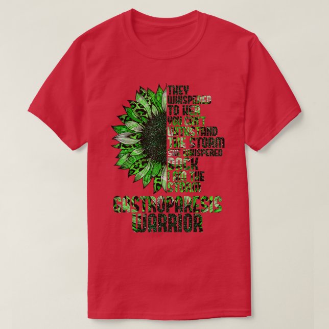 Im The Storm Sunflower Green Gastroparesis Warrior T Shirt (Design framsida)