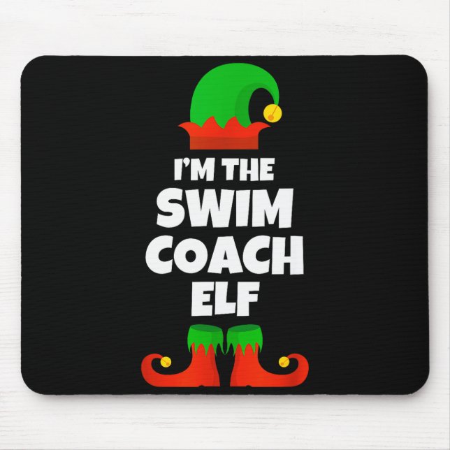 I'm The Swim Coach Elf Family Pajama Christmas Fun Musmatta (Framsidan)