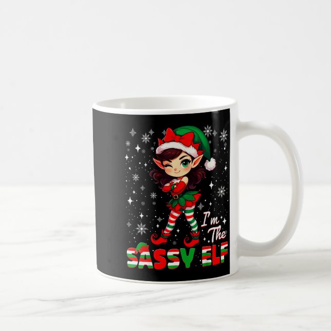 Im The Sy Elf Cute Snowflake Christmas Xmas Girl W Kaffemugg (Höger)