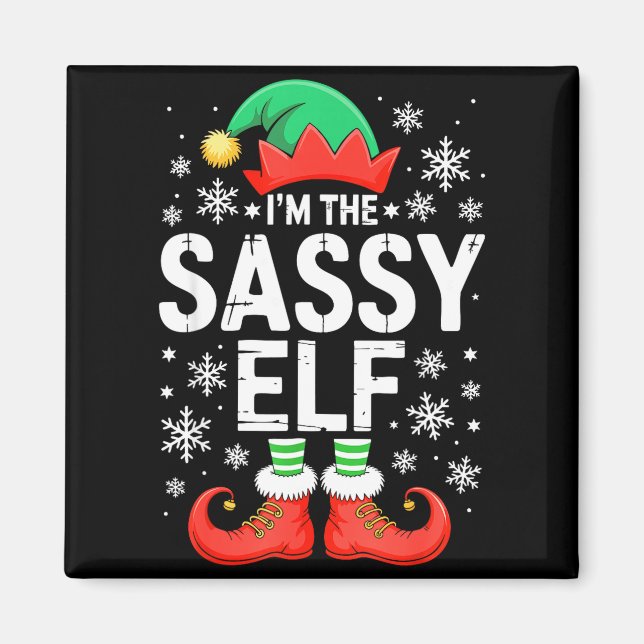 I'm The Sy Elf Shirt Family Matching Christmas Cos Magnet (Framsidan)