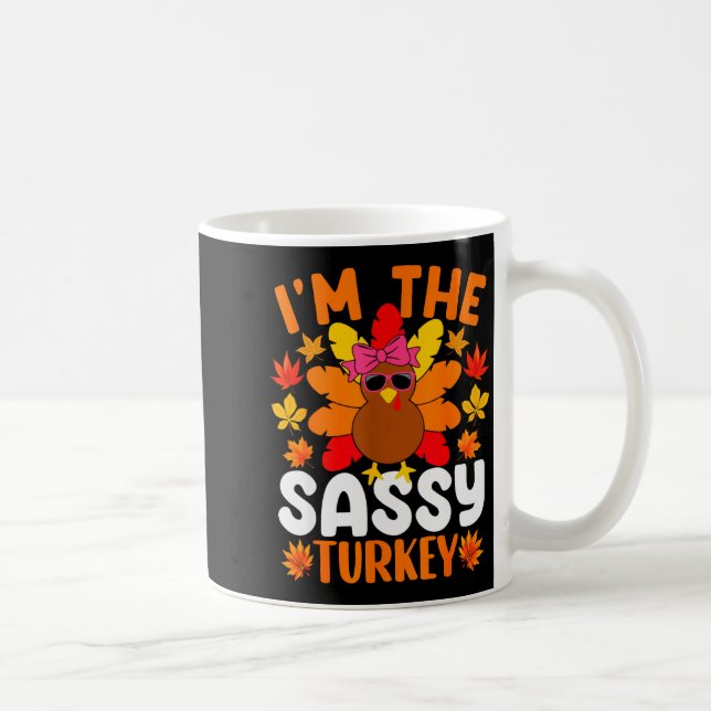 I'm The Sy Turkey Shirt Funny Turkey Thanksgiving  Kaffemugg (Höger)