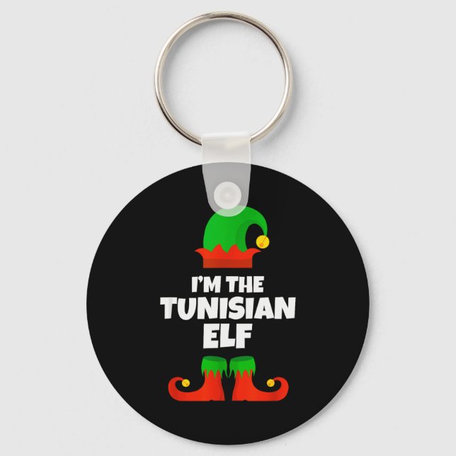 I'm The Tunisian Elf Family Pajama Christmas Funny Nyckelring (Framsida)
