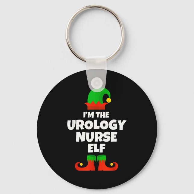 I'm The Urology Nurse Elf Family Pajama Christmas  Nyckelring (Framsida)