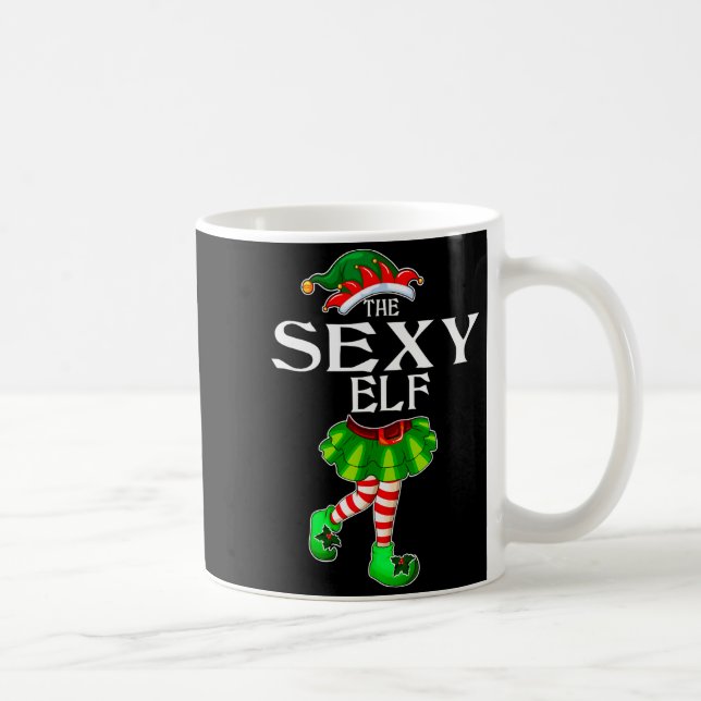 I'm The Y Elf Christmas Matching Family Group Funn Kaffemugg (Höger)