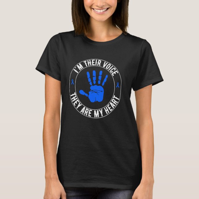 I'm Their Voice Child Abuse Prevention Awareness M T Shirt (Framsida)