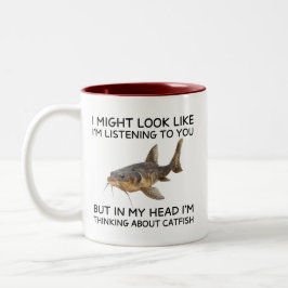  I'm thinking about CATFISH Två-Tonad Mugg