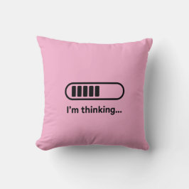 I'm Thinking... Loading Progress Bar Pink Minimali Kudde