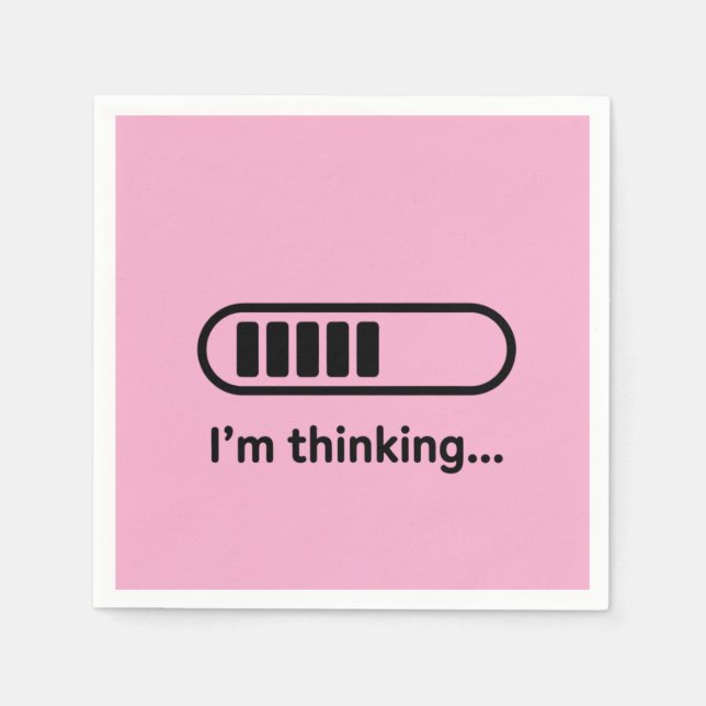 I'm Thinking... Loading Progress Bar Pink Minimali Pappersservett (Framsidan)