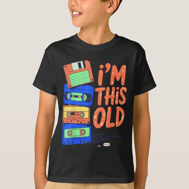 I'm This Old Funny Retro Floppy Cette Design Vinta T Shirt (Framsida)