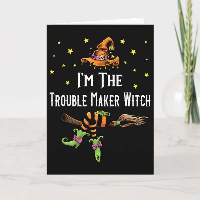 Im Trouble Maker Witch Halloween Matching Grou Kort (Framsida)