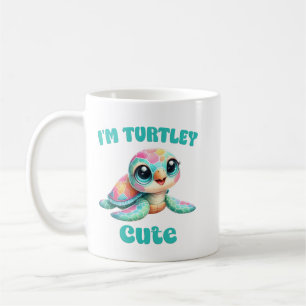 Im Turtley Söt Rolig Sköldpadds Konst Kaffemugg