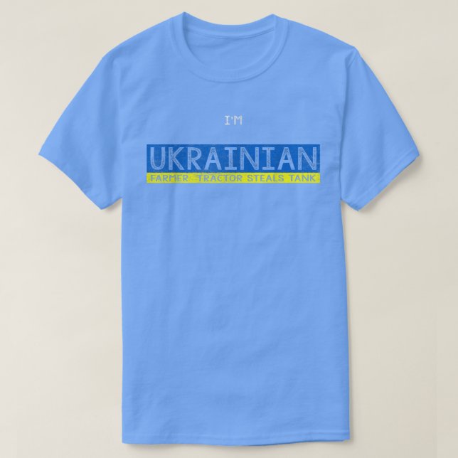 I'm Ukrainian Farmer Tractor Steals Tank Support P T Shirt (Design framsida)