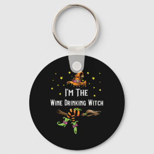 Im Vin Drinking Witch Halloween Matching Grou Nyckelring