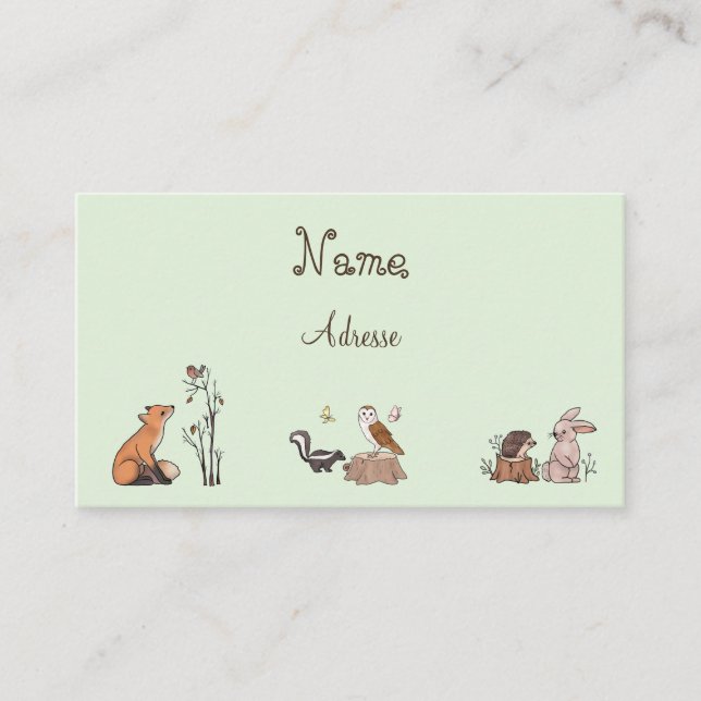 Im Wald  Visitkort (Framsida)