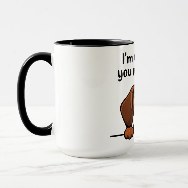 I'm Watching You Make Coffee Dachshund Mug Mugg (Vänster)