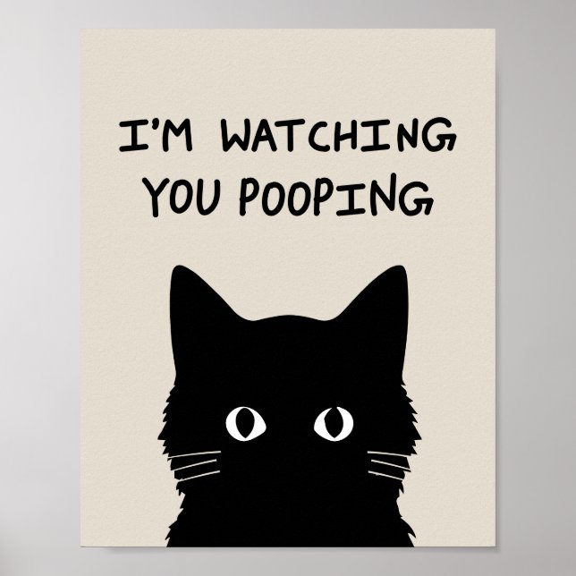 I'm watching you pooping cat poster (Framsidan)