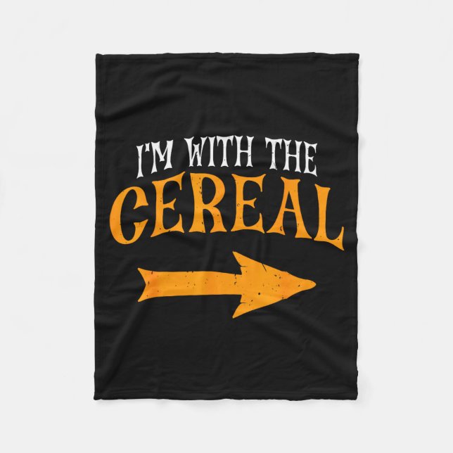 I'm With Cereal Halloween Costume Funny Couples Ce Fleecefilt (Framsidan)