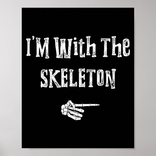 I'm With Skeleton Halloween Costume Funny Couples  Poster (Framsidan)