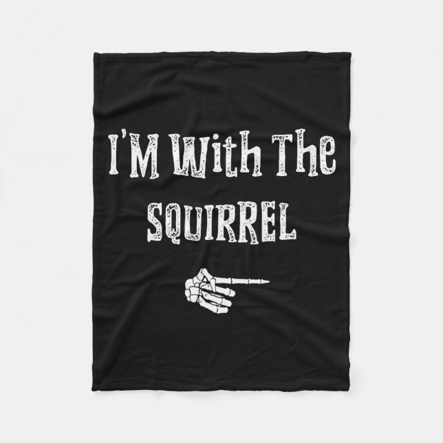 I'm With Squirrel Halloween Costume Funny Couples  Fleecefilt (Framsidan)