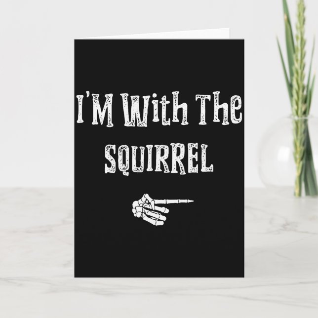 I'm With Squirrel Halloween Costume Funny Couples  Kort (Framsida)