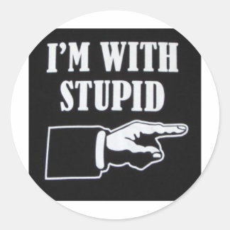 Im-With-Stupid Runt Klistermärke