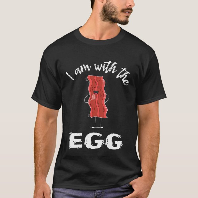 I'm With The Egg Bacon Couples Matching Costume Ha T Shirt (Framsida)