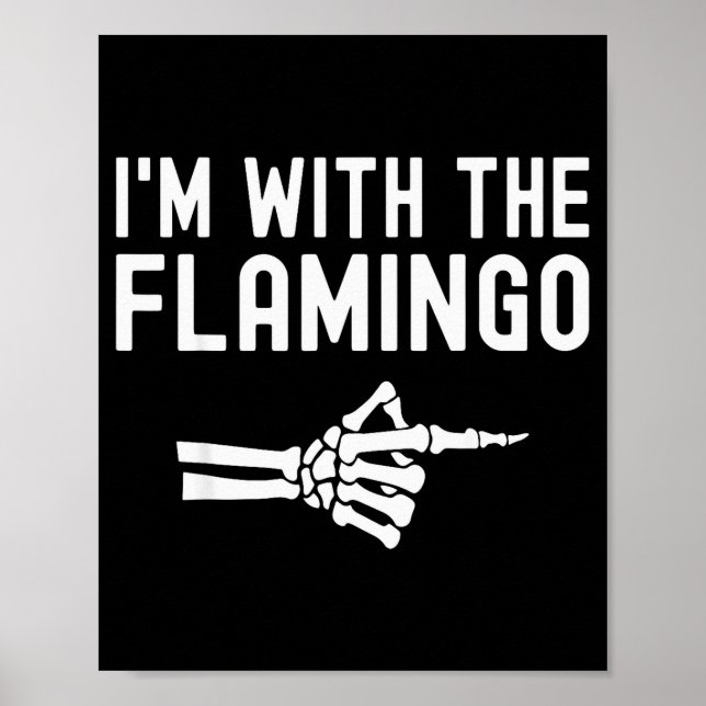 I'm With The Flamingo Matching Couples Halloween F Poster (Framsidan)