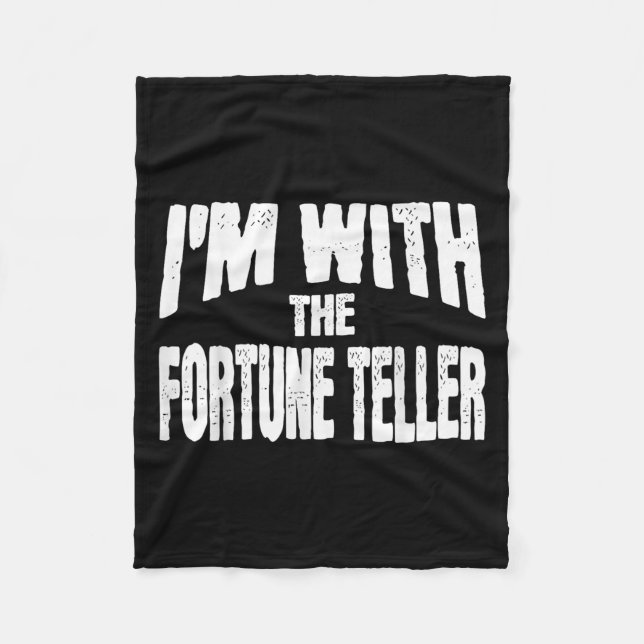 I'm With The Fortune Teller Funny Matching Hallowe Fleecefilt (Framsidan)