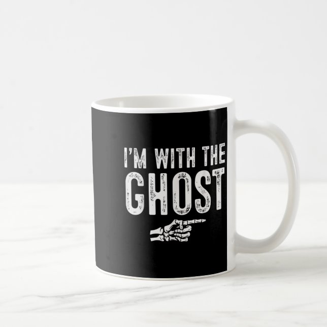 I'm With The Ghost Easy Costume Halloween Couples  Kaffemugg (Höger)