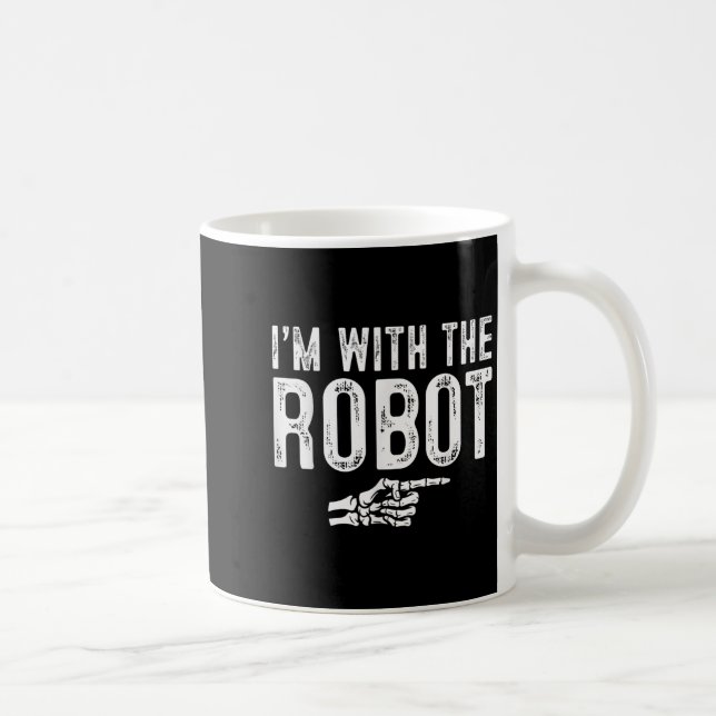 I'm With The Robot Easy Costume Halloween Couples  Kaffemugg (Höger)