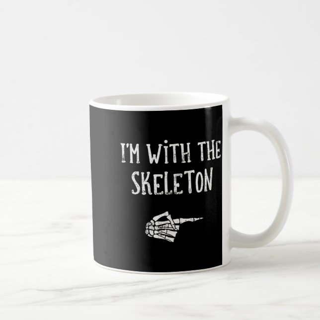 I'm With The Skeleton Matching Couple Costume Hall Kaffemugg (Höger)