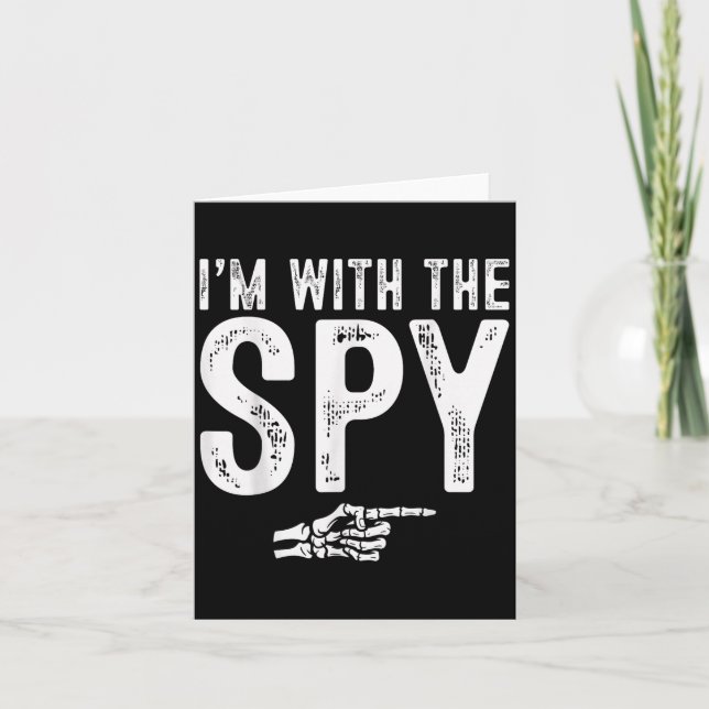 I'm With The Spy Easy Costume Halloween Couples Ma Kort (Framsida)