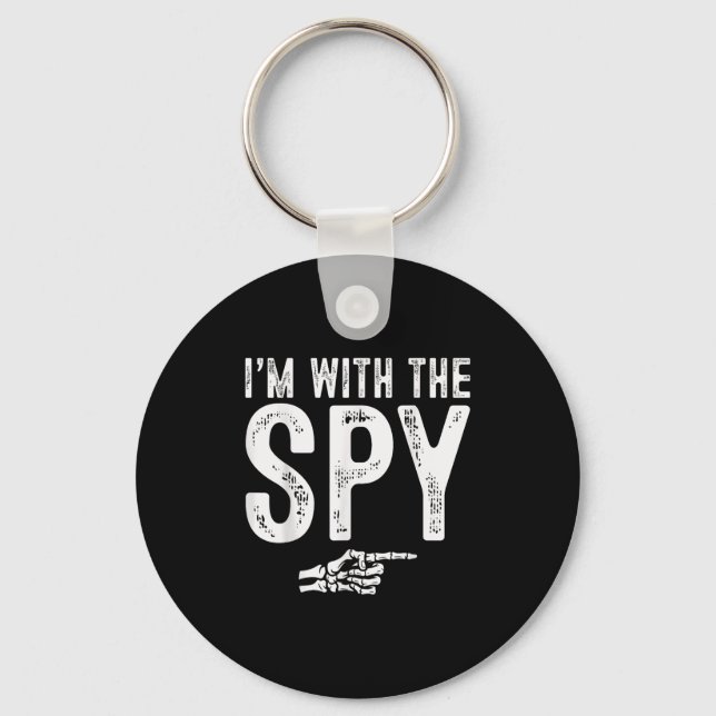 I'm With The Spy Easy Costume Halloween Couples Ma Nyckelring (Framsida)
