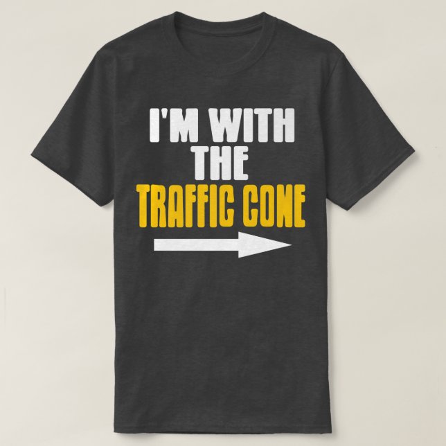 I'm With The Traffic Cone Costume Funny Halloween  T Shirt (Design framsida)
