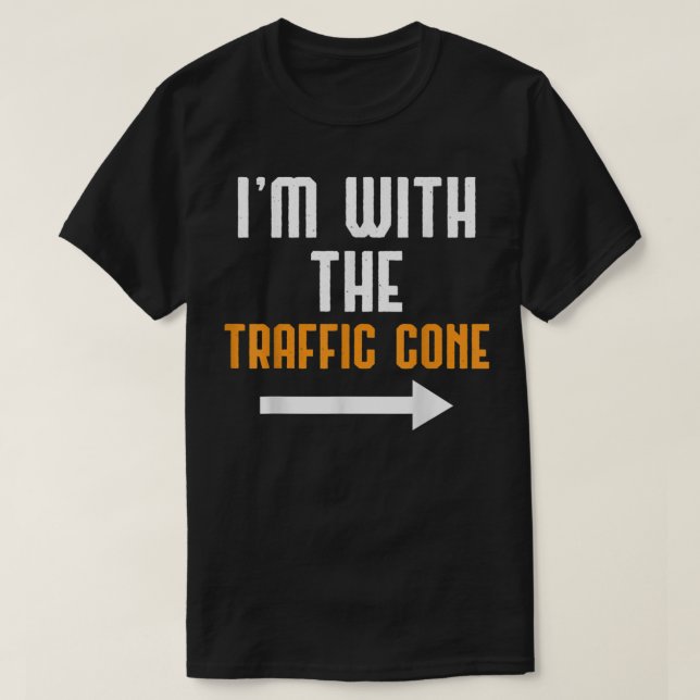 I'm With The Traffic Cone Costume Funny Halloween  T Shirt (Design framsida)
