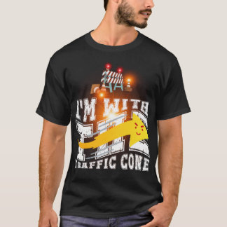 I'm With the Traffic Cone Funny Halloween Couples T Shirt