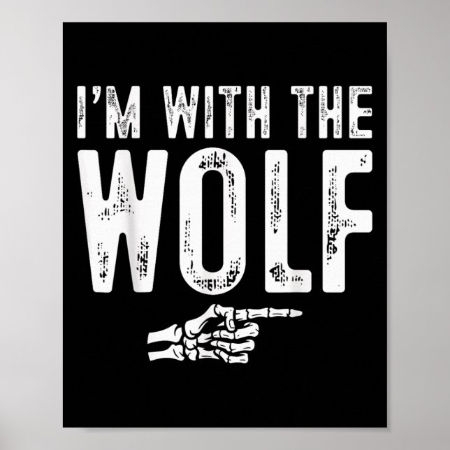 I'm With The Wolf Easy Costume Halloween Couples M Poster (Framsidan)