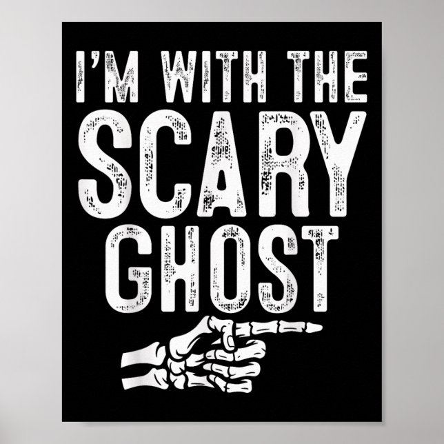 I'm With The Y Ghost Easy Costume Halloween Couple Poster (Framsidan)