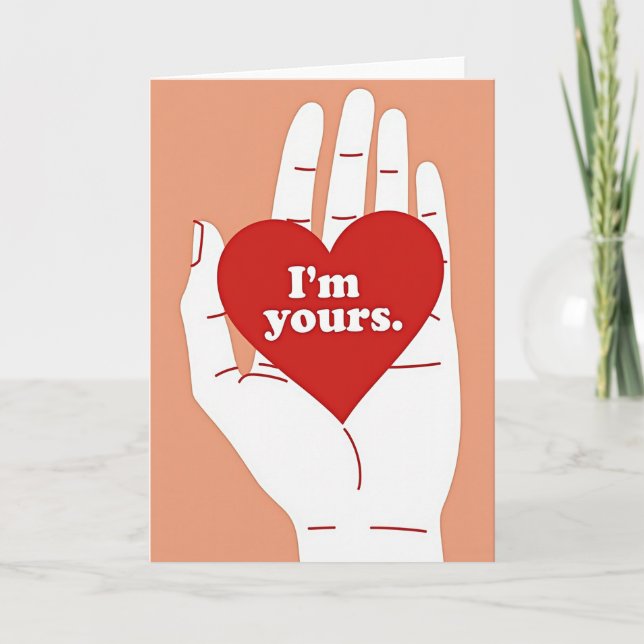 Im Yours Heartfelt Love Card Kort (Framsida)