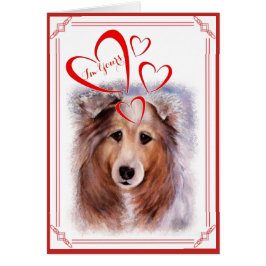I'M YOURS VALENTINE GORGEOUS COLLIE HÄLSNINGSKORT